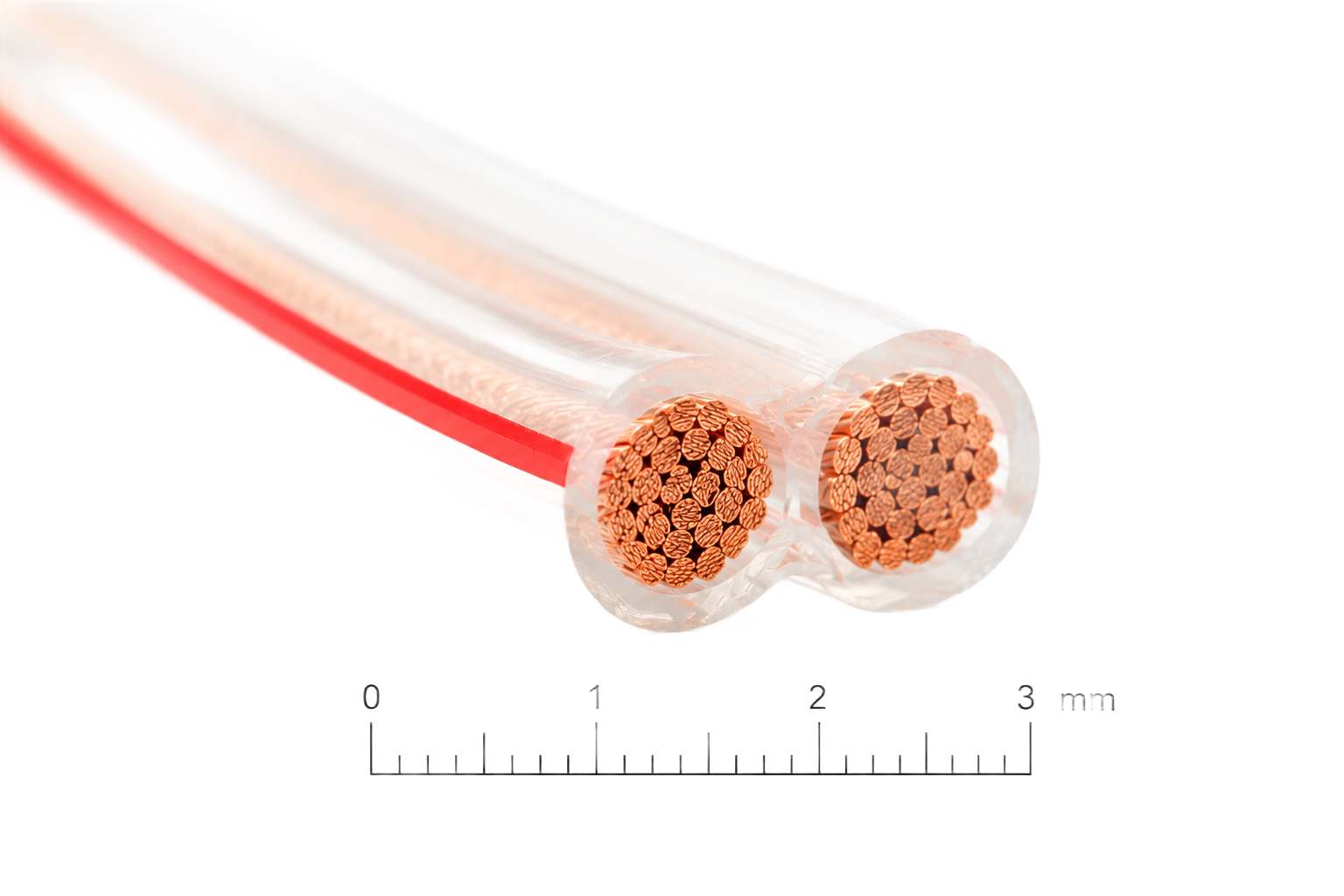 Plochý transparentní kabel s teplotní odolností -30°C až 70°C